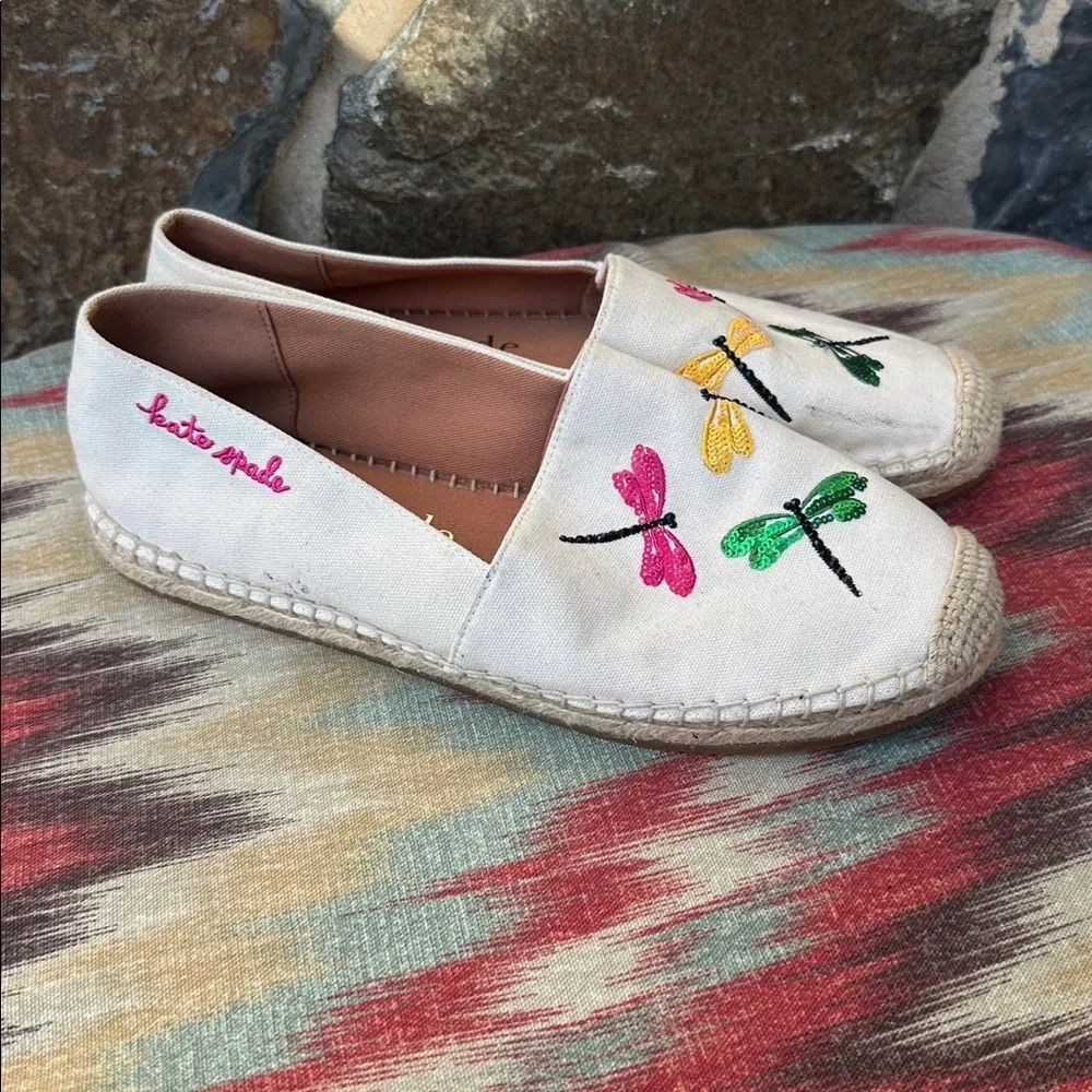 kate spade new york Women's Dragonfly Espadrille Flats size 8